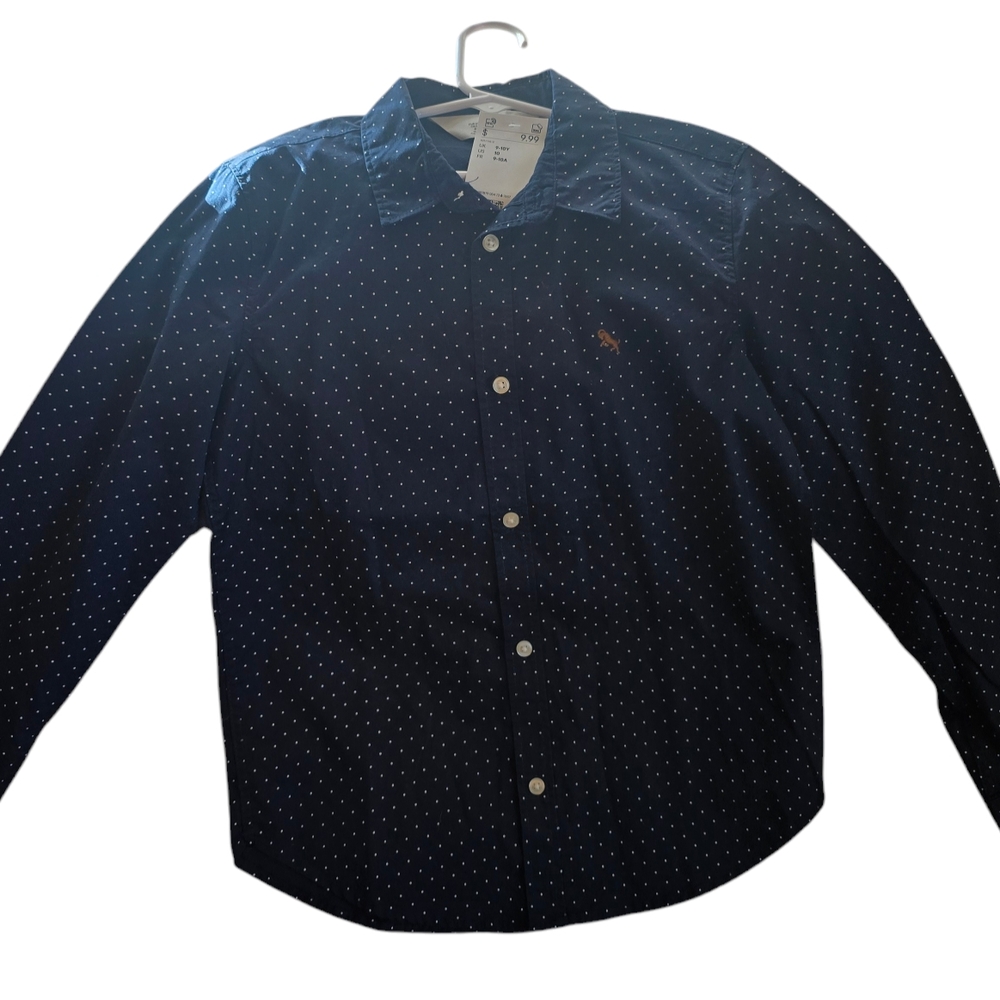 Kids Navy Polka Dot Shirt